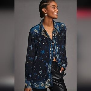 FARM Rio By Anthropologie Button Up Blouse/ Medium